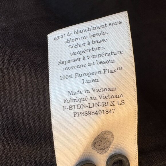 Everlane Must-Have Linen Shirt in Black, size 6 - Picture 6 of 8